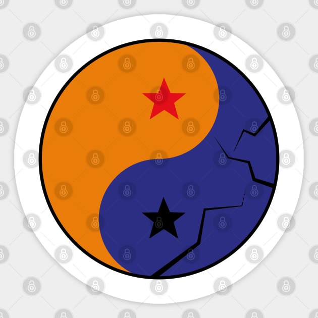 Ying Yang Dragon Ball Sticker by GraphicBazaar